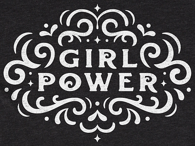 Girl Power feminism flourish girl girls illustration lettering typography