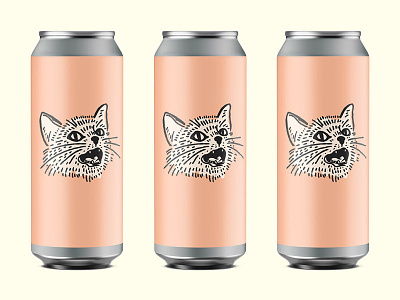 Sassy cat beer beer branding beer can cat cat drawing cat lady design drawing illustration