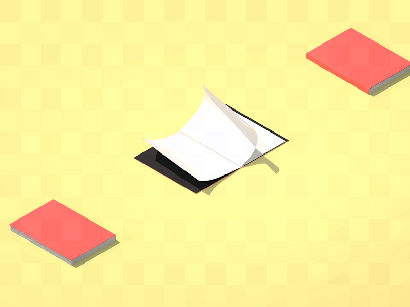 Book Loop Animation animation book c4d cinema 4d design gif illustration loop red