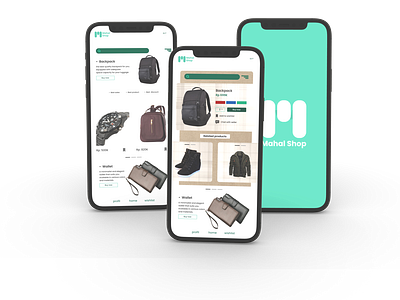 Mobile App design : Mahal Shop UI