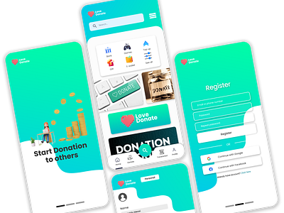 Mobile App design : Love Donate