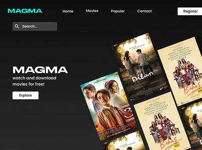 Landing page : Magma website app branding design graphic design landing page logo typography ui ux web design website website app