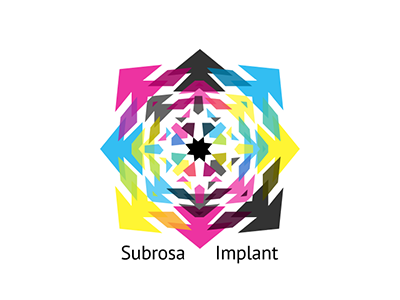 Subrosa Implant logo graphic design logotype