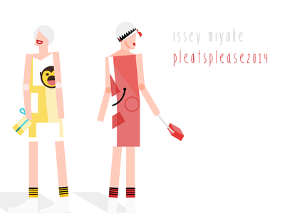 ISSEY MIYAKE Pleatsplease 2014 fashion fashion illustration flat illustration issey miyake material design monochrome