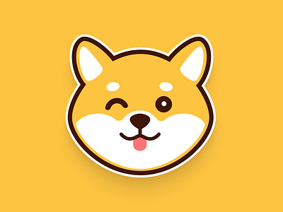 Shiba inu. Just cute dog illustration