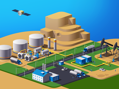 Oil industry illustration