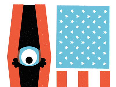 Watching the Watchers agency america design eye flag illustration national patriotic security spying stars usa
