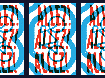 Allez! bicycle bike design illustration overprint poster tourdefrance typography vector