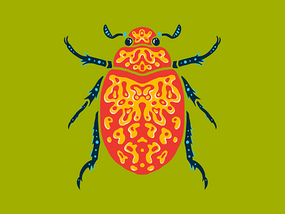 Buggin' Out beetle bug bugs design illustration illustrator illustrator design ipad procreate psychadelic vector