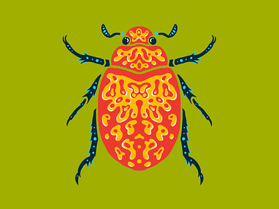 Buggin' Out beetle bug bugs design illustration illustrator illustrator design ipad procreate psychadelic vector