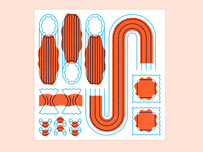 Hot Noods design illustration illustrator monoline pasta vector