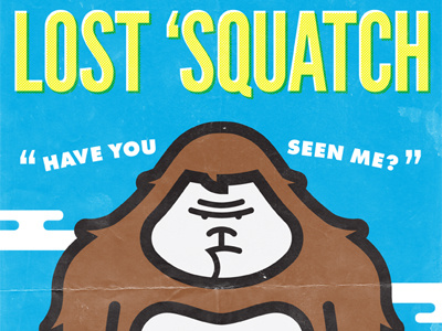 Sasquatch design illustration poster sasquatch