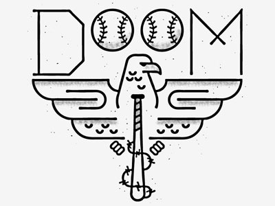 Doom T-shirt barbwire baseball bat doom eagle patriot shirt softball