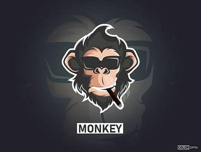 Monkey Mascot Logo branding icon illustration logo mascot logo typography