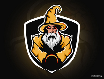 Wizard Mascot Logo app branding design esport esportlogo game gaminglogo icon illustration logo mascot logo vector