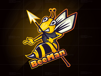 Bee Mascot Logo bee branding esportlogo honeybee icon logo mascot logo typography vector