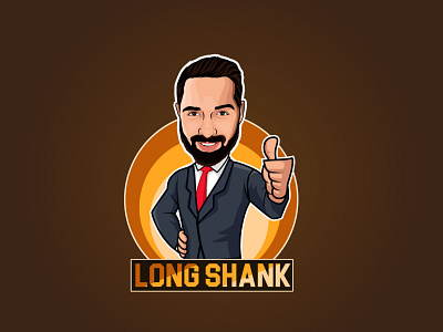 Business Man Character Cartoon Logo