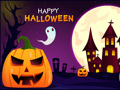 Halloween Background branding design gradient color graphic design halloween icon illustration logo mascot logo ui ux vector