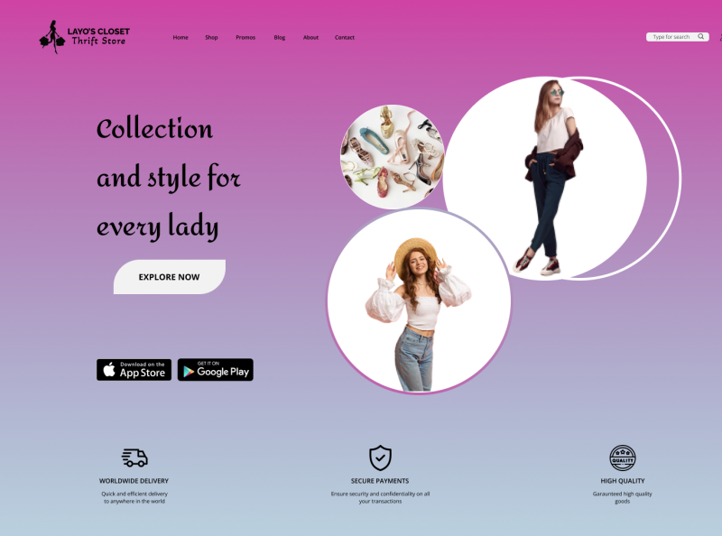 Online Store Landing Page by Ayomide Adegoke-Ojo on Dribbble