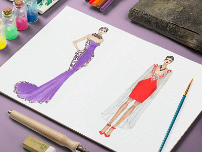 Fashion Illustration - Watercolors