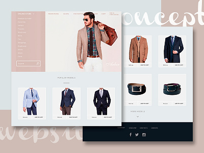 E-commerce website cart clothes collection corporate e commerce ecommerce fashion mens shop store ui website