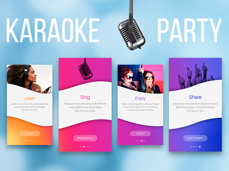 Karaoke Party App Features Overview By Juless Design On Dribbble