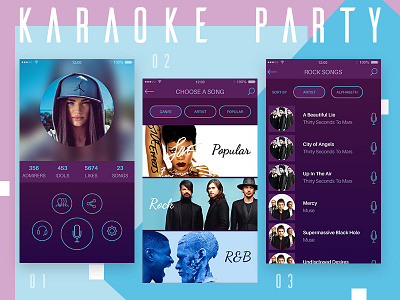 Karaoke Party App Interface