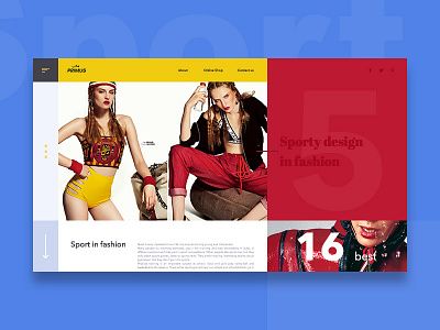 Website about fashion in sport creative fashion interface modern sport ui ux web design website