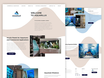 Aquarilux Website aquariums clean interface redesign simple ui web webdesign website