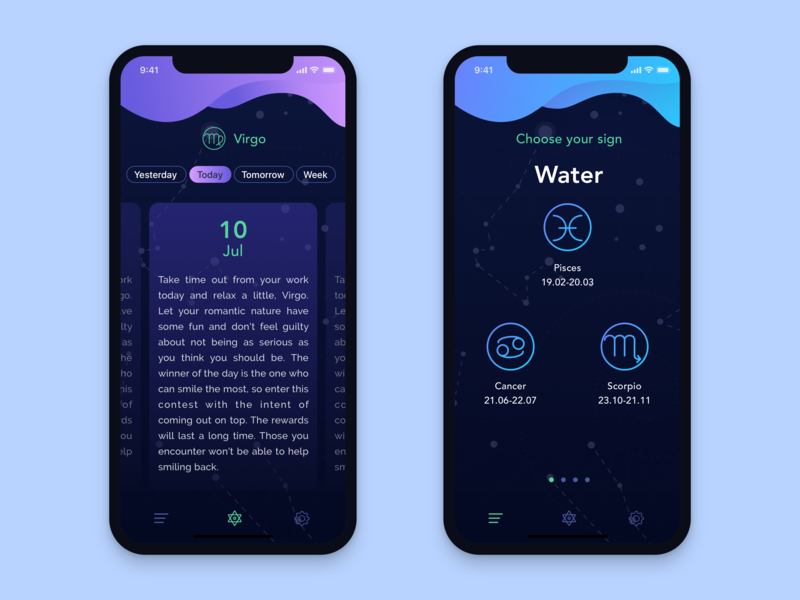 Horoscopes Mobile App By Juless Design On Dribbble