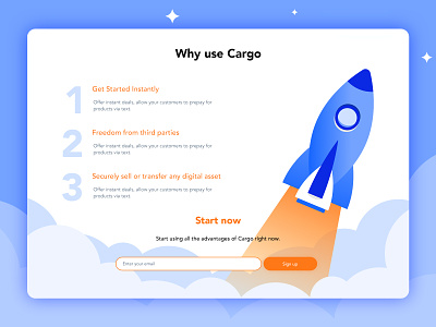 Why Use Section - Homepage challenge clean app clean app design gradient homepage homepage design illustration rocket rocket launch simple simple clean interface start start page start screen ui art web webdesign webdesigner website website builder