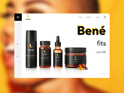 Bene fits your life - Home page banner redesign interface interface design interface designer interfaces layout layout design layout exploration layoutdesign uidesign uiux