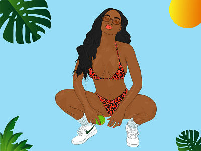 Illustration - Sexy Babe bright color combinations bright colors digital digital illustration digitalart girl illustration illustration illustration digital illustrations sexy girl wacom tablet