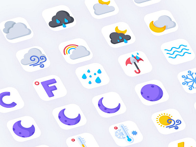 Weather Icon Set Free graphic design icon illustration ui vector weather