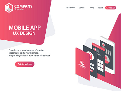 Landing Page design for Mobile App website