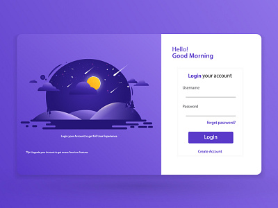 Login form Landing Page design design illustration landing login page template vector