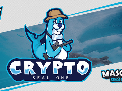 Seal Crypto Mascot Logo Design cartoon crypto design illustration logo mascot seal