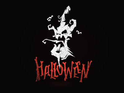 Halloween cello art halloween horror lettering logo logotype music skull violin сello