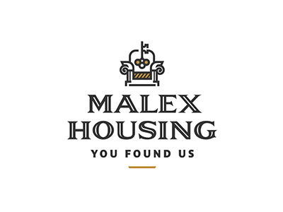 Malex Housing armchair column housing key logo monoline partment rental throne trademark vip