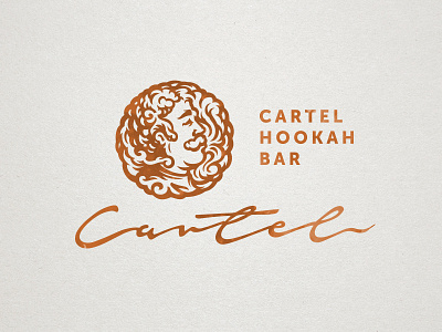 Cartel hookah bar bar cartel hookah lettering logo logotype lounge making mustache smoke process sketch