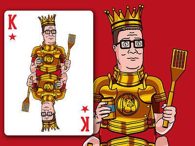 Arlen Royalty 90s hank hill king king of the hill playing cards