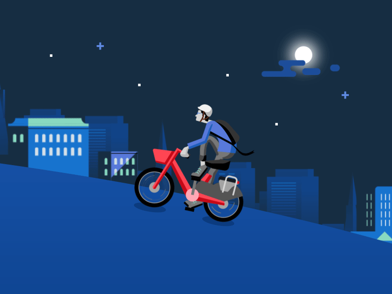 Uber Bike_Riding Uphill app bike education electric bike illustration jump onboarding san francisco uber uber bike ui ux