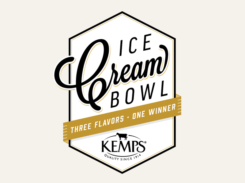 Kemps Ice Cream Bowl Flavor Vote Concept branding campaign design ice cream icon local logo minnesota packaging typography