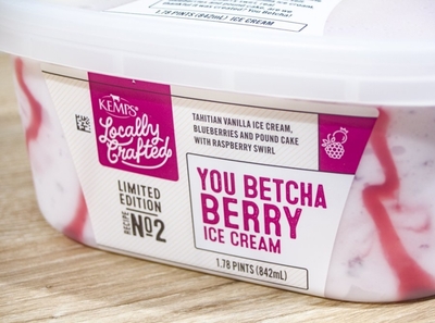 Kemps Locally Crafted Packaging branding campaign design ice cream minnesota packaging