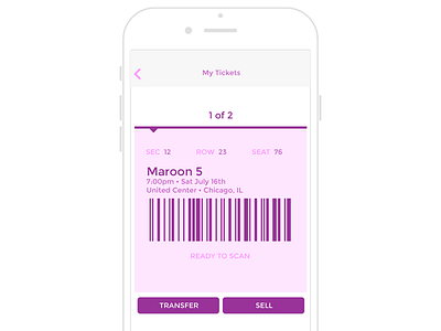 Mobile Ticket Concept app app design interface design mobile ui user experience ux