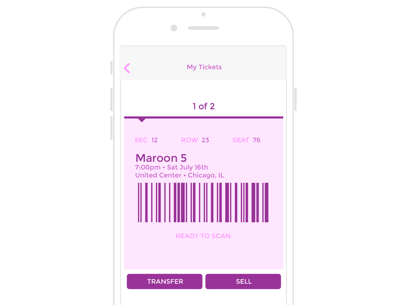 Mobile Ticket Concept interface design user experience app app design mobile ui ux