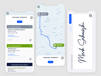 Shipping Proof Of Concept app blue app design ios logistics mobile sketchapp ui ux visual design