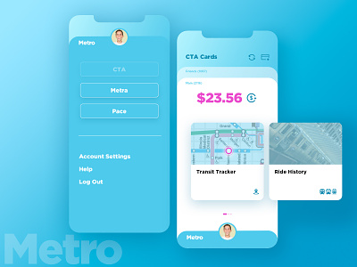 Metro Transit App app app design blue branding card design concept ios iphone mapbox transit transit map ui user experience user interface