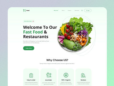 Food Landing Page Restaurant 2023 best design food food landing page restaurant restaurant ui ui design update design ux