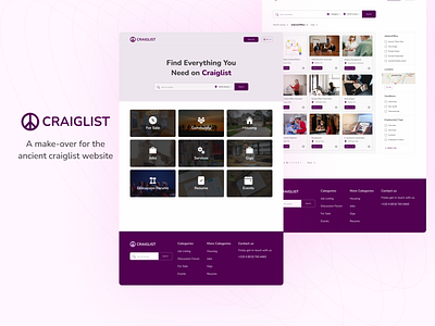 Craiglist Redesign app design graphic design ui ux